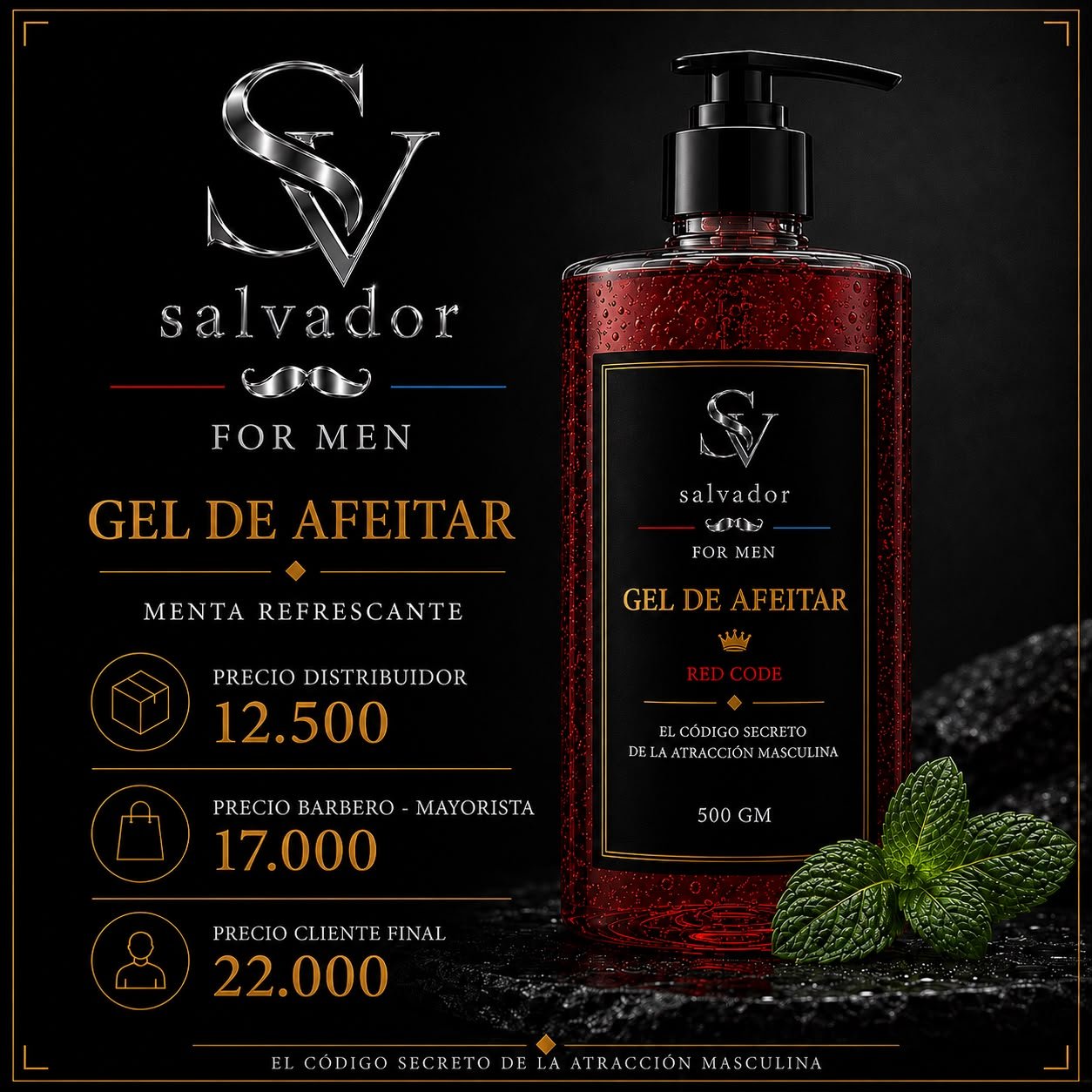 Gel de Afeitar Menta Refrescante 500gm